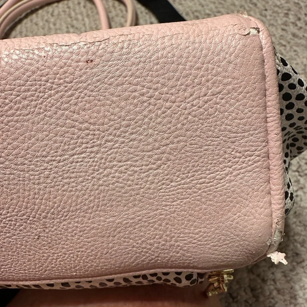 Betsey Johnson Roll Out Diaper Bag. Blush Pink & Black